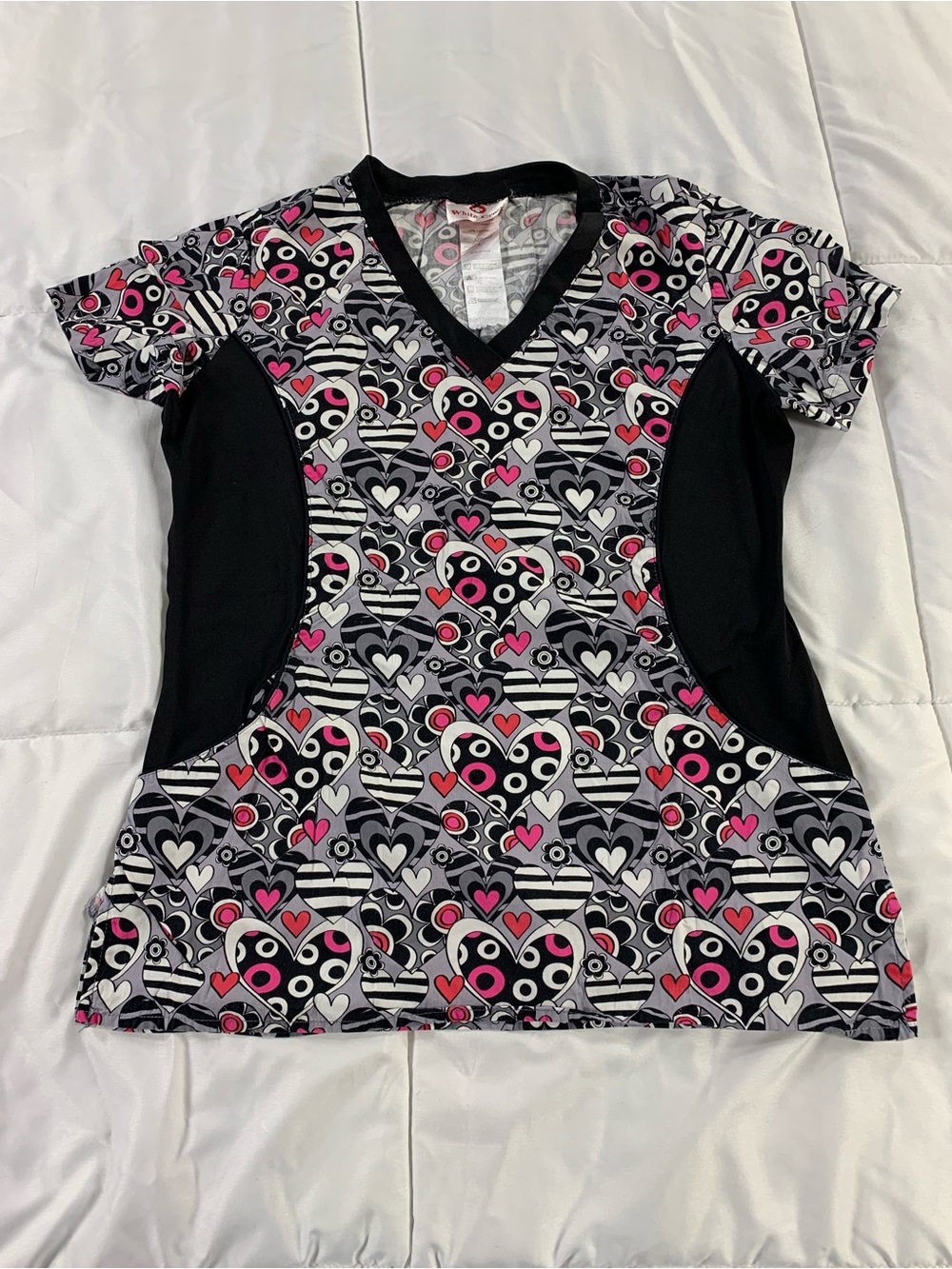 Pre loved WHITE CROSS scrub top womens size S